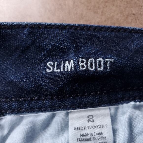 American Eagle Slim Boot Jeans Women 2 Dark Blue Y2K Sustainable Retro Cowgirl - Picture 11 of 12